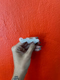 Barrette cœur blanche en résine