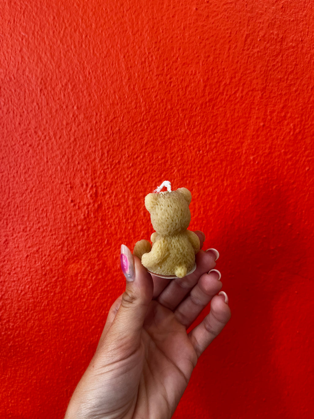 Bougie cire d’abeille nounours