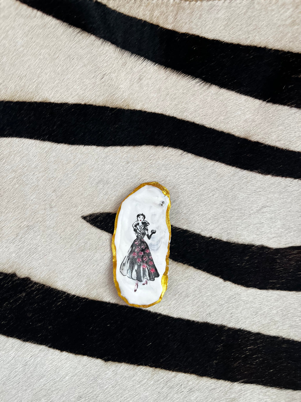 Huître femme vintage