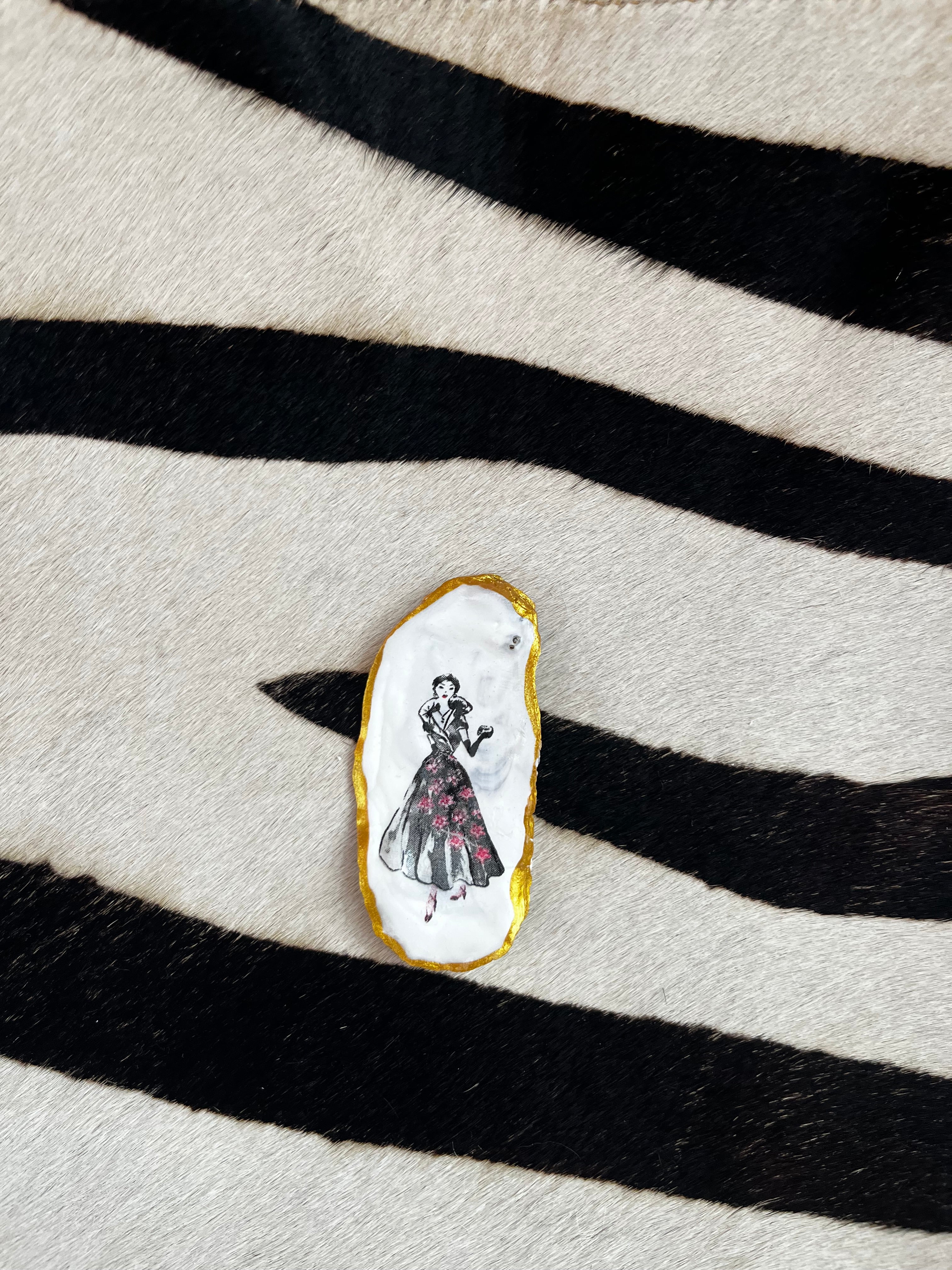 Huître femme vintage