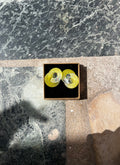 Boucle double cercle jaune