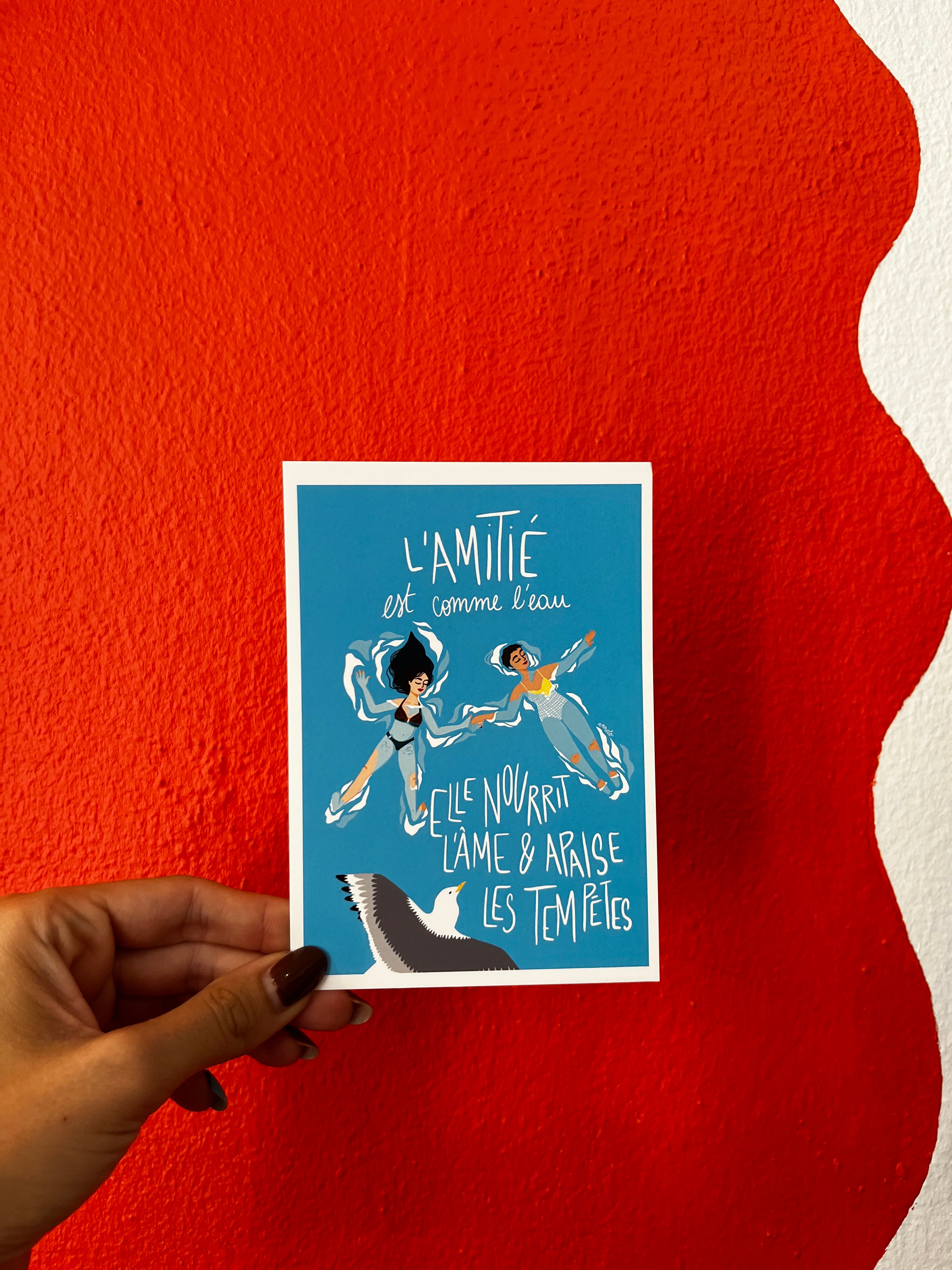 Carte postale l’amitié