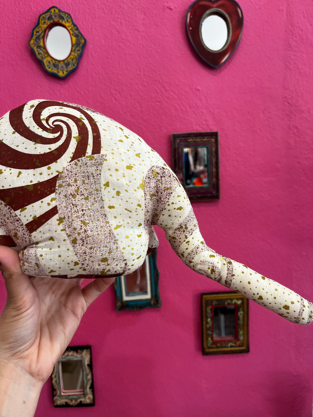 Peluche artisanale chat