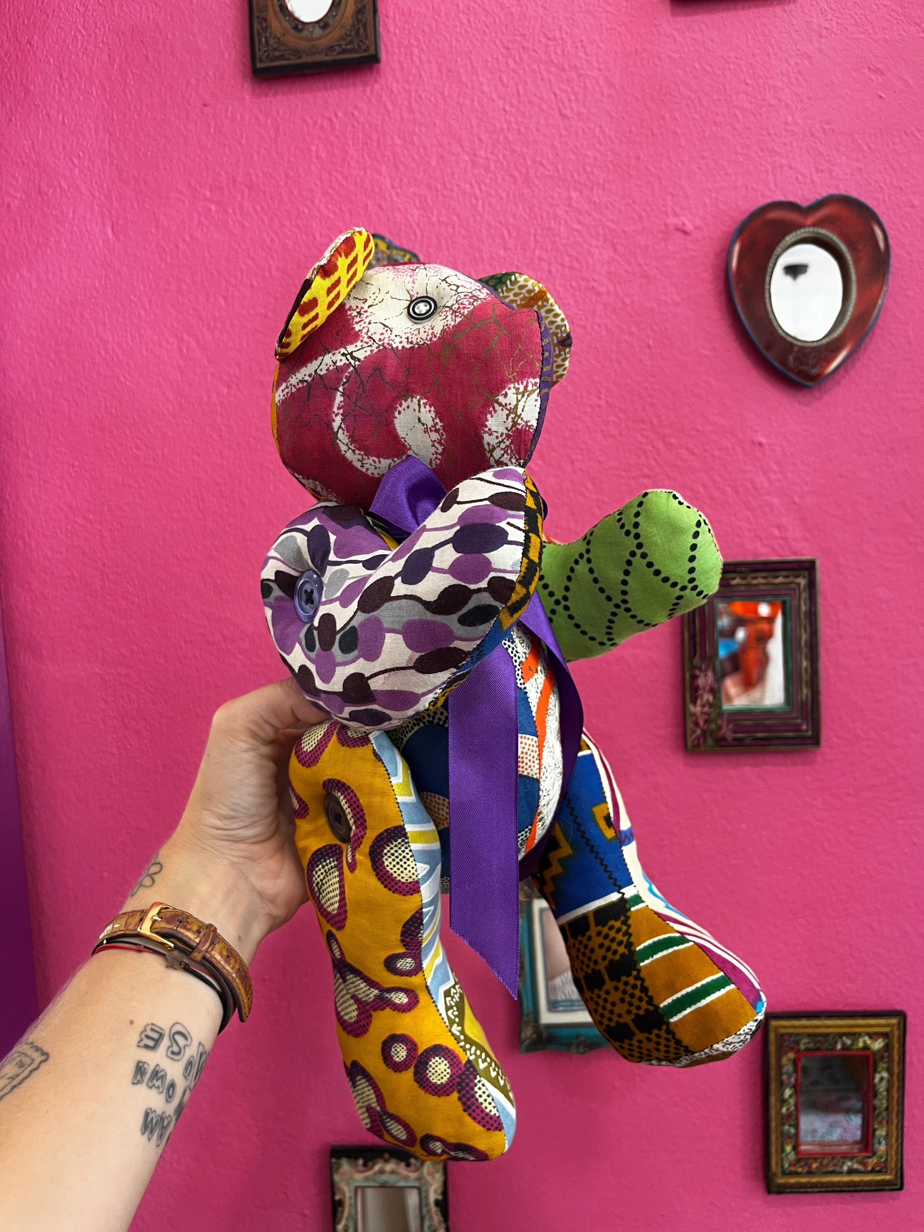 Peluche artisanale nounours (articulée)