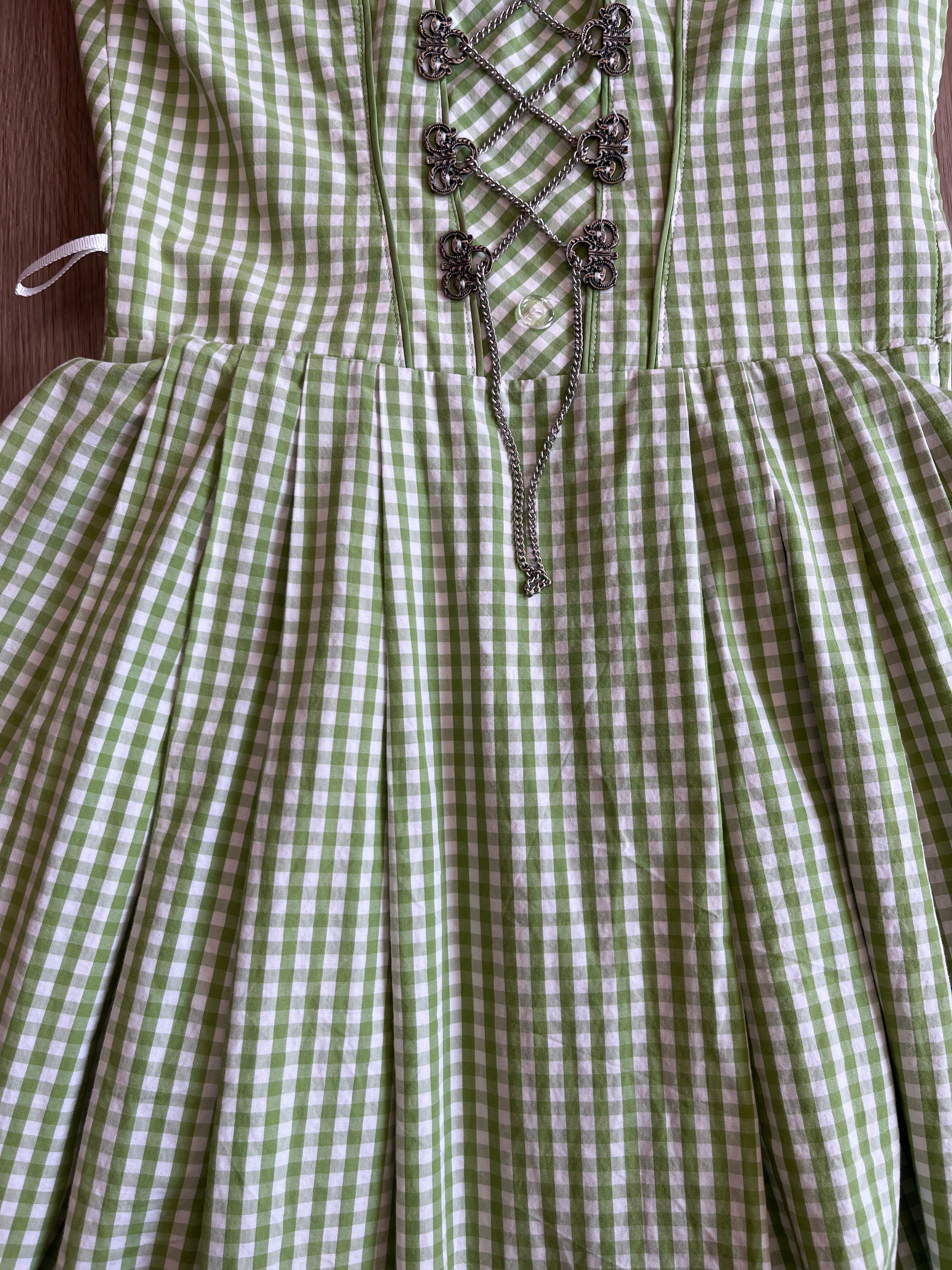Robe Vichy verte autrichienne