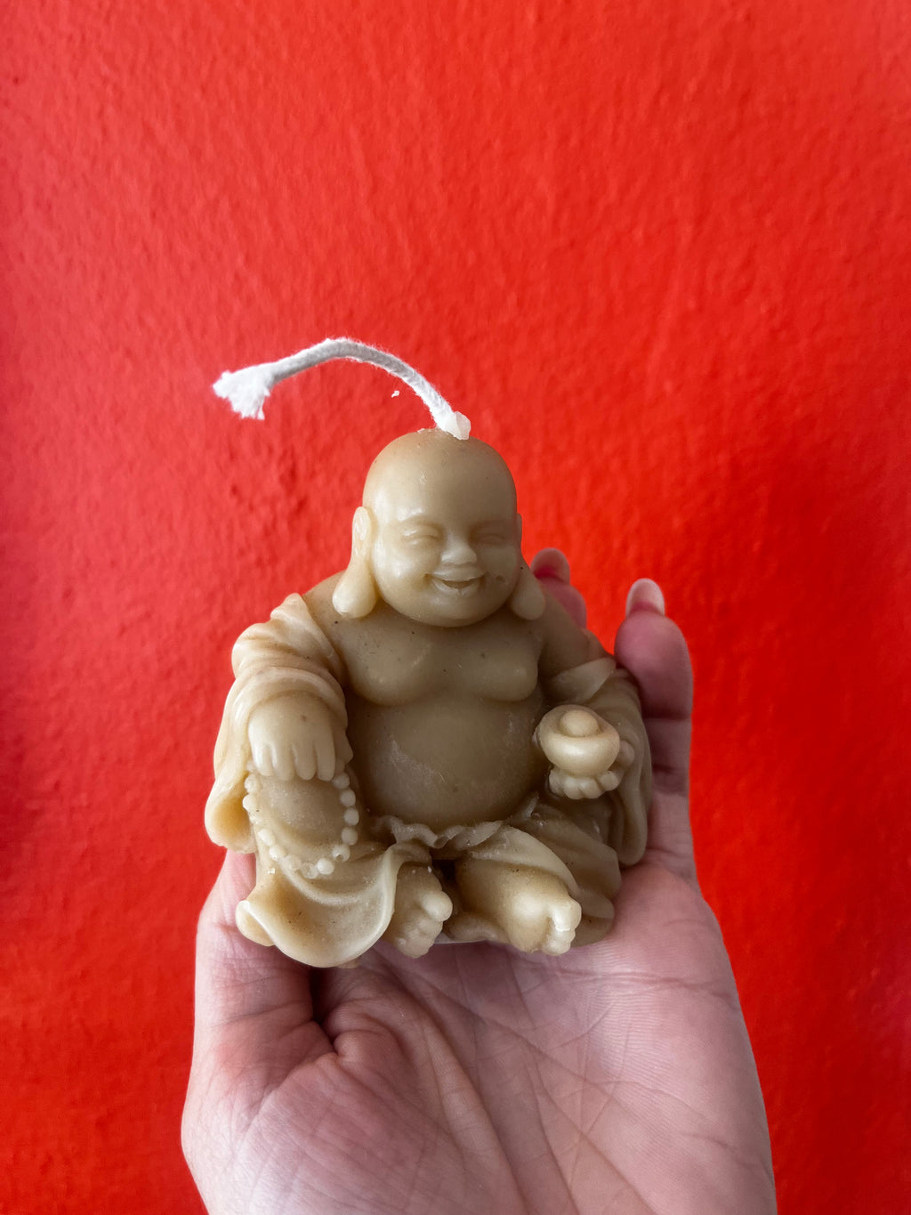 Bougie cire d’abeille bouddha