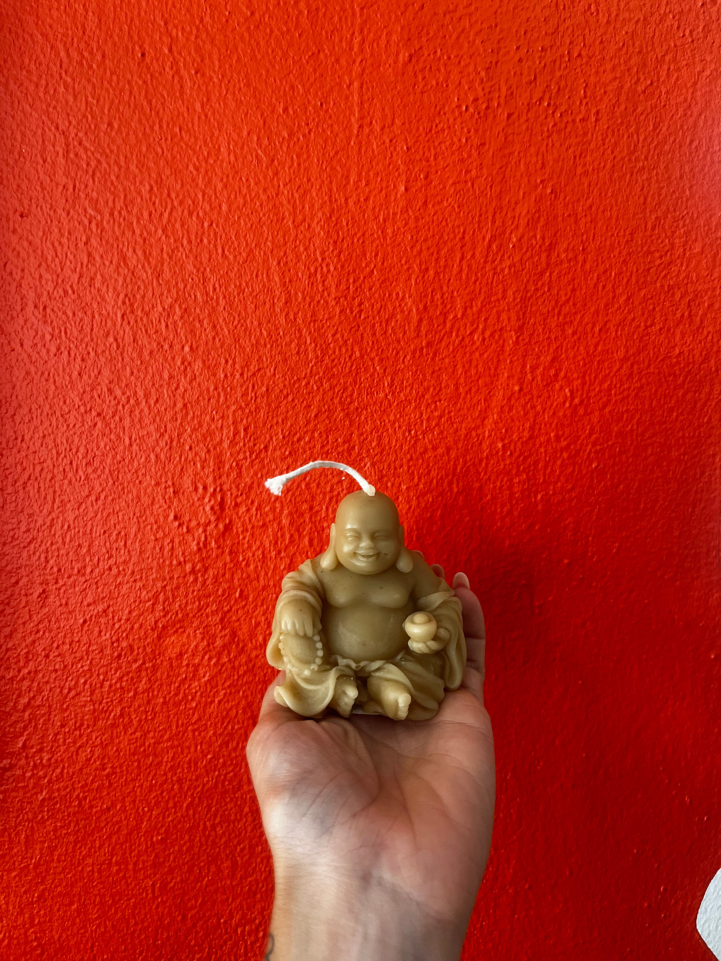 Bougie cire d’abeille bouddha