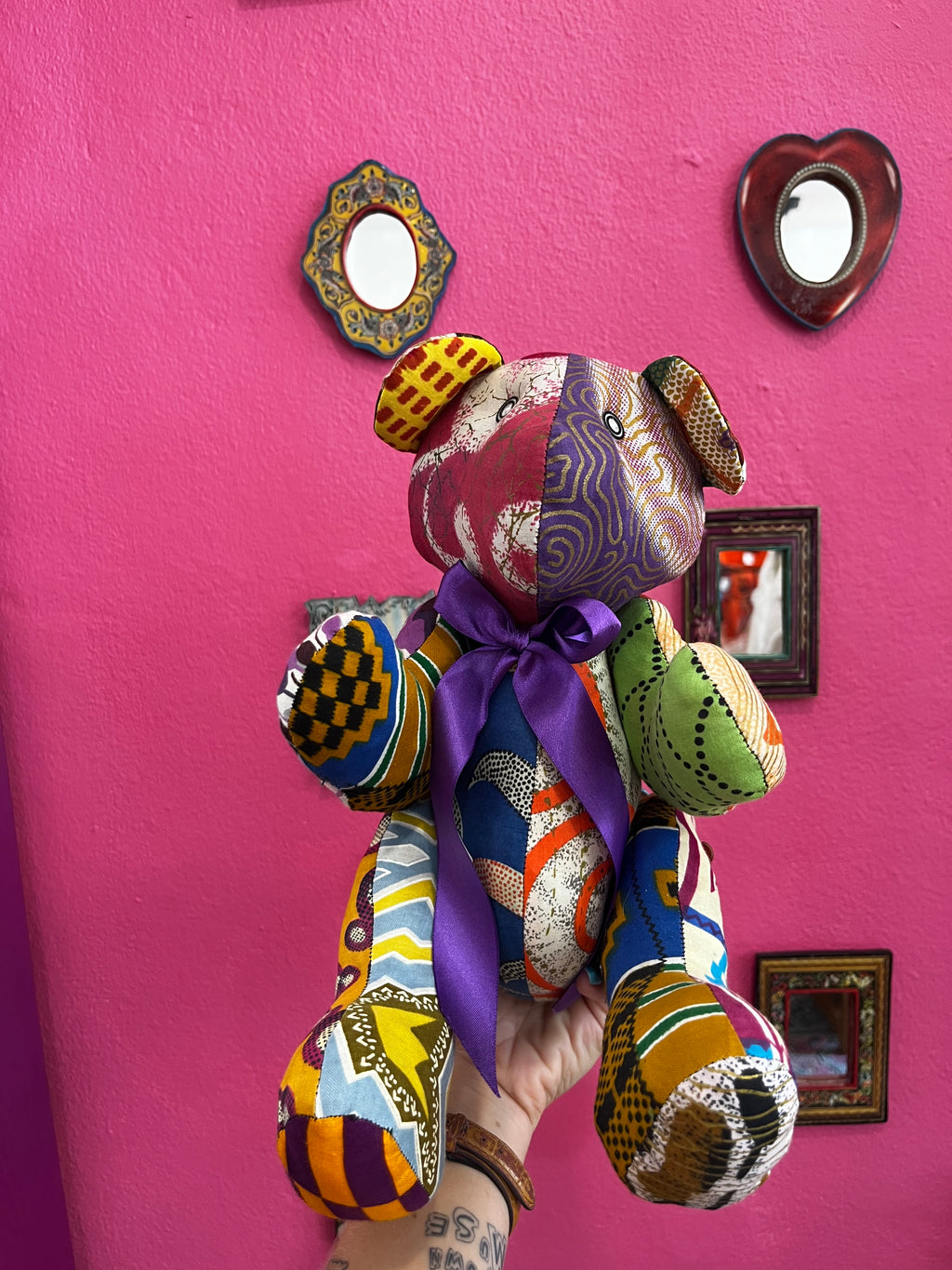 Peluche artisanale nounours (articulée)