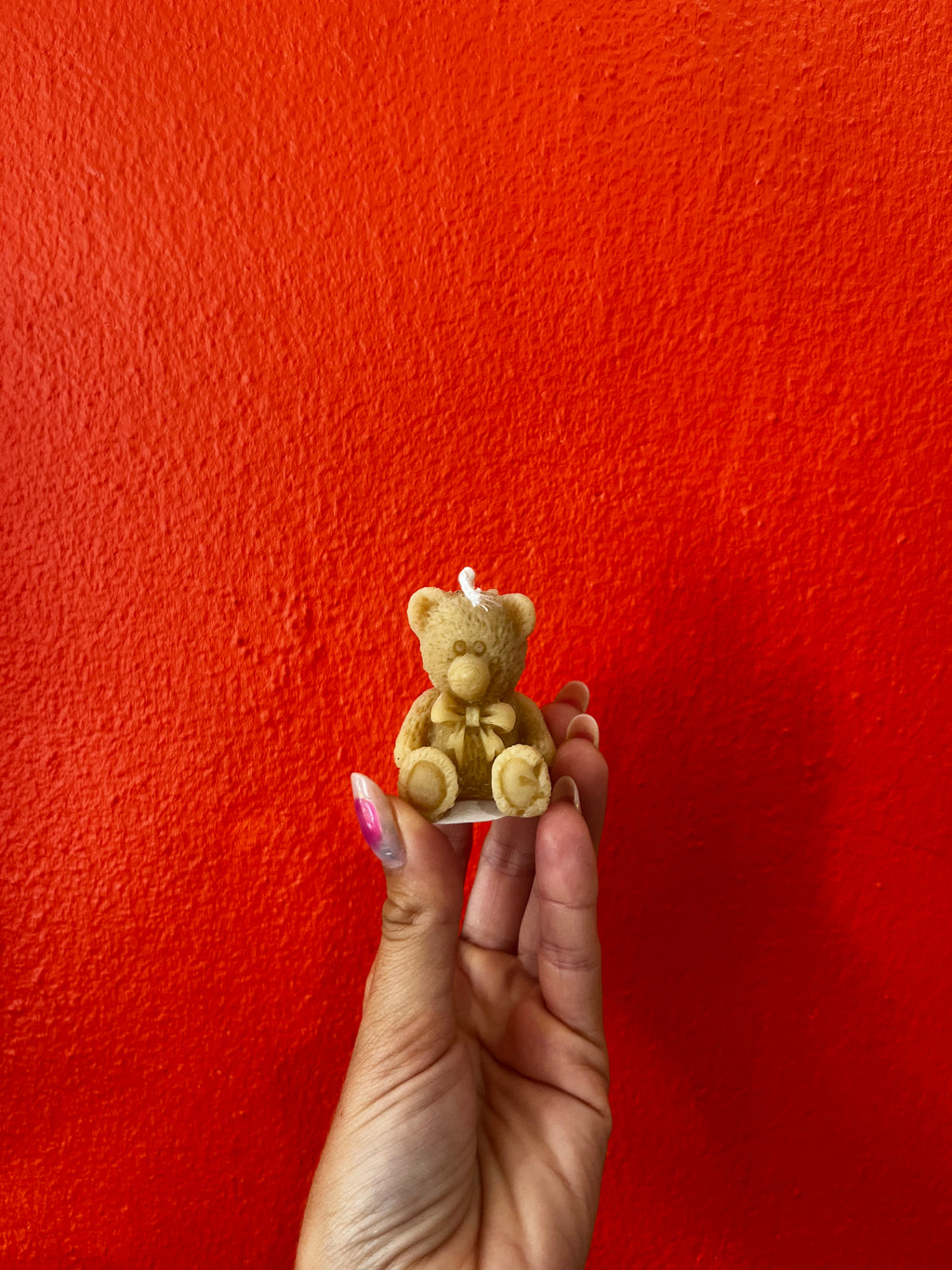 Bougie cire d’abeille nounours