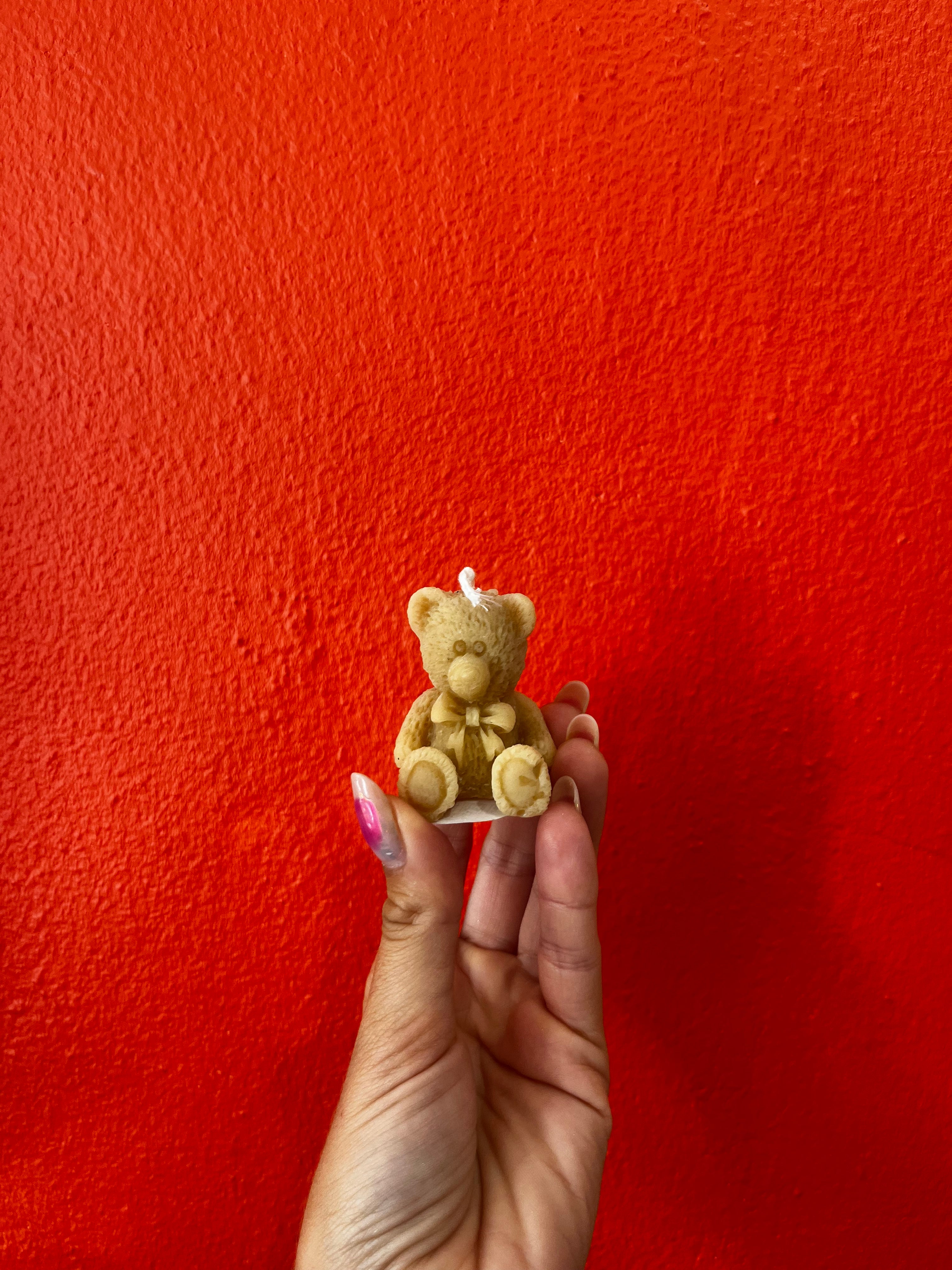 Bougie cire d’abeille nounours