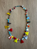 Collier multicolore perles de verre