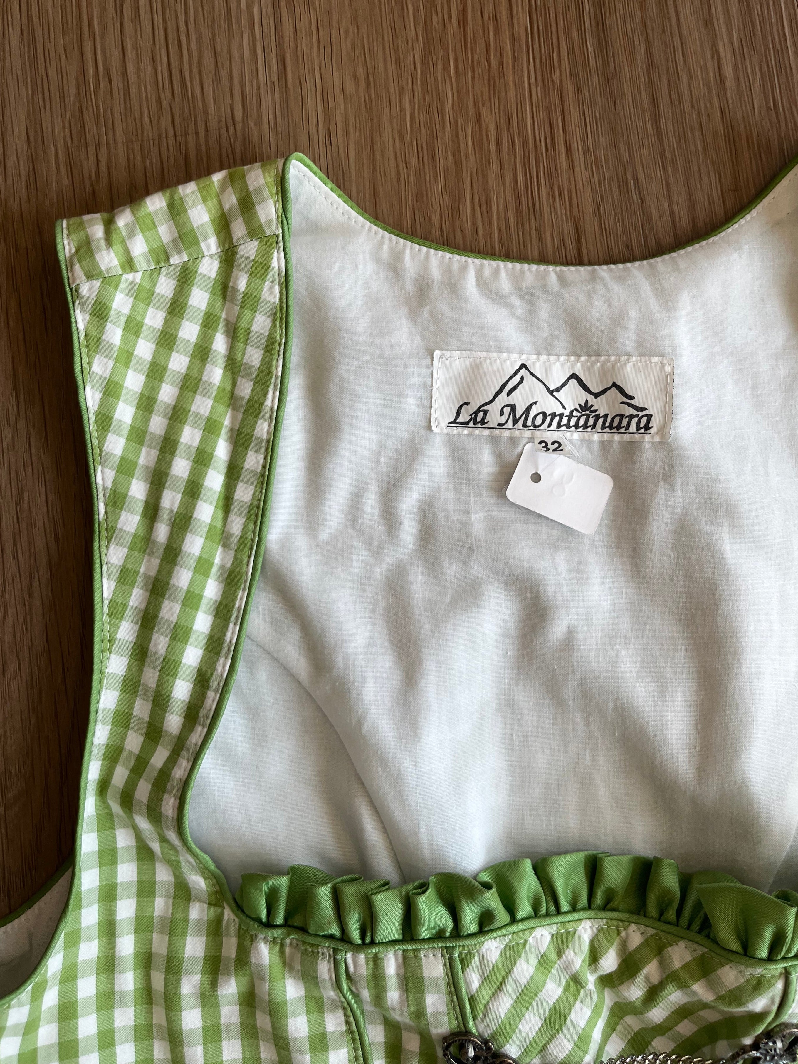 Robe Vichy verte autrichienne