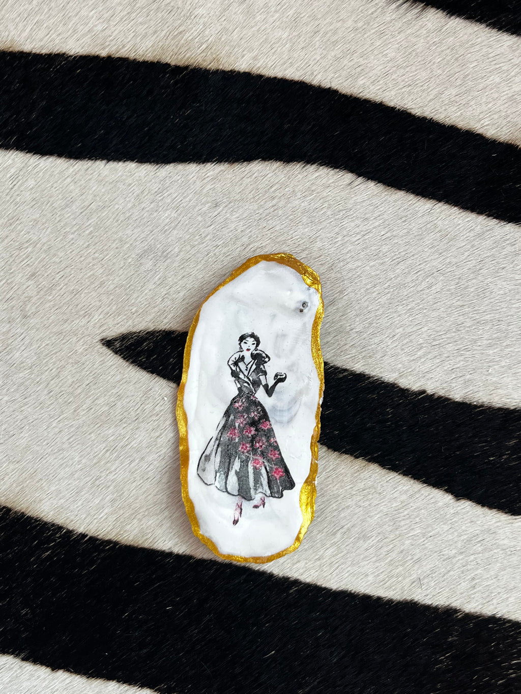 Huître femme vintage