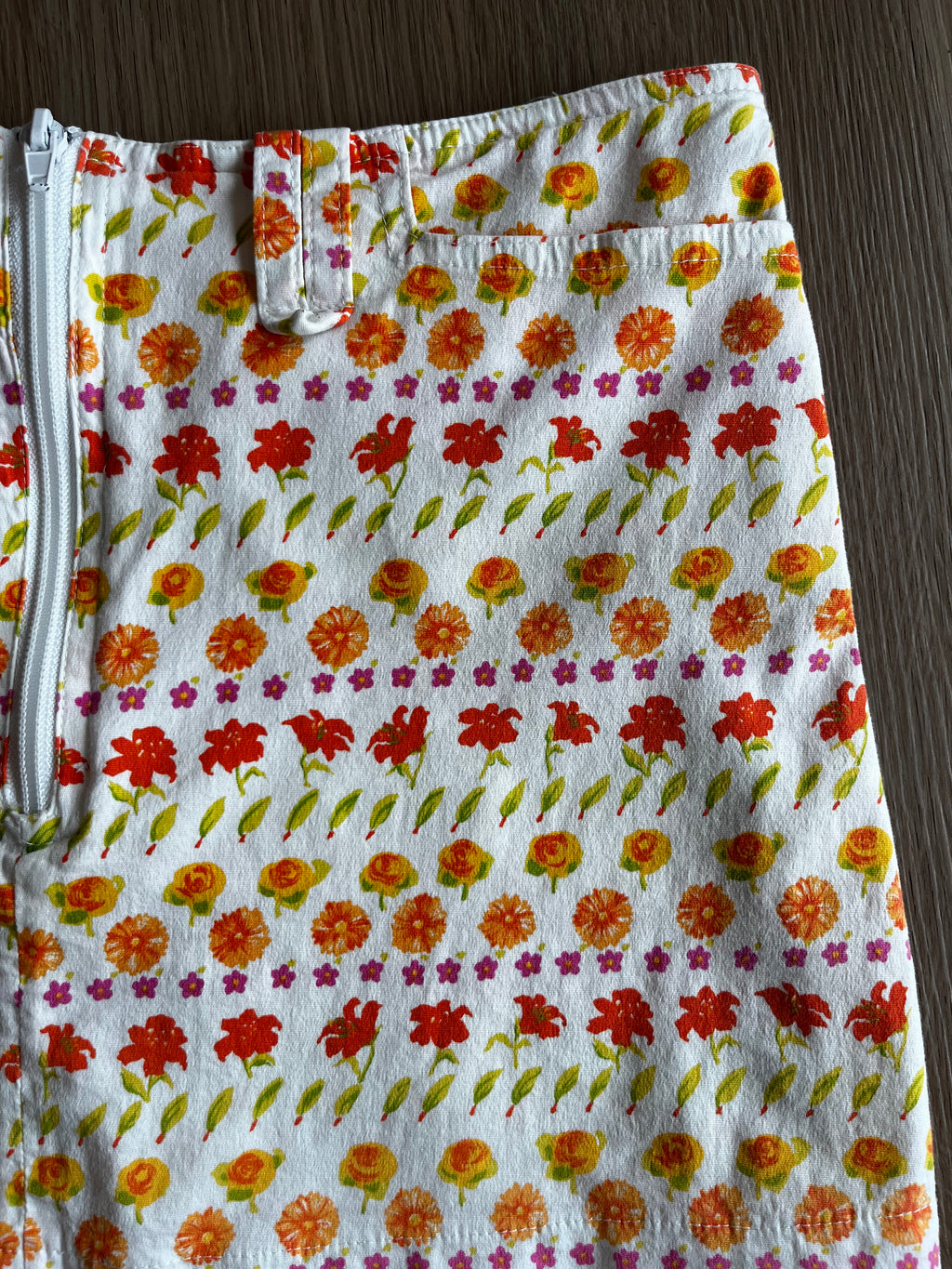 Mini jupe vintage à fleurs