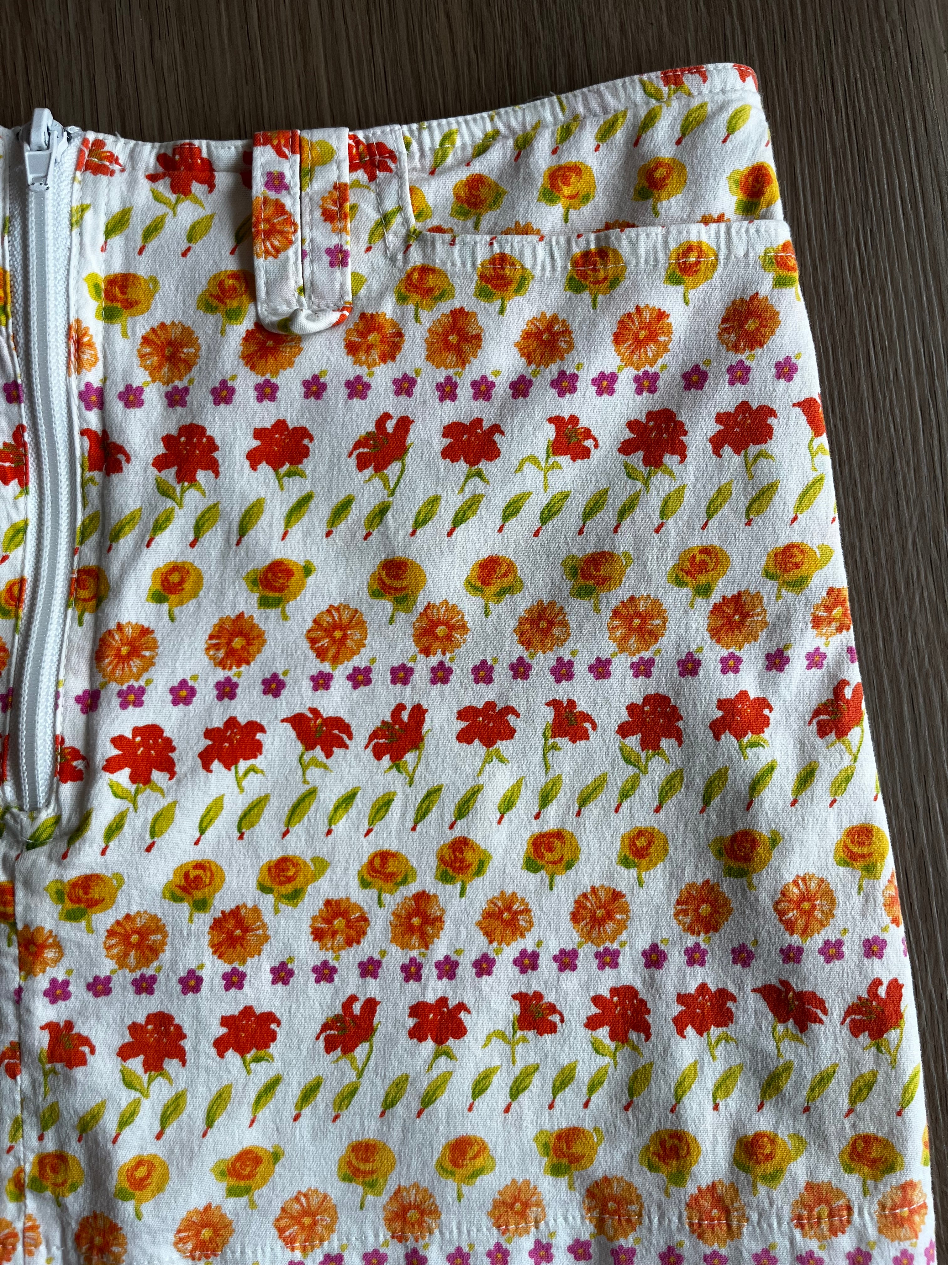 Mini jupe vintage à fleurs