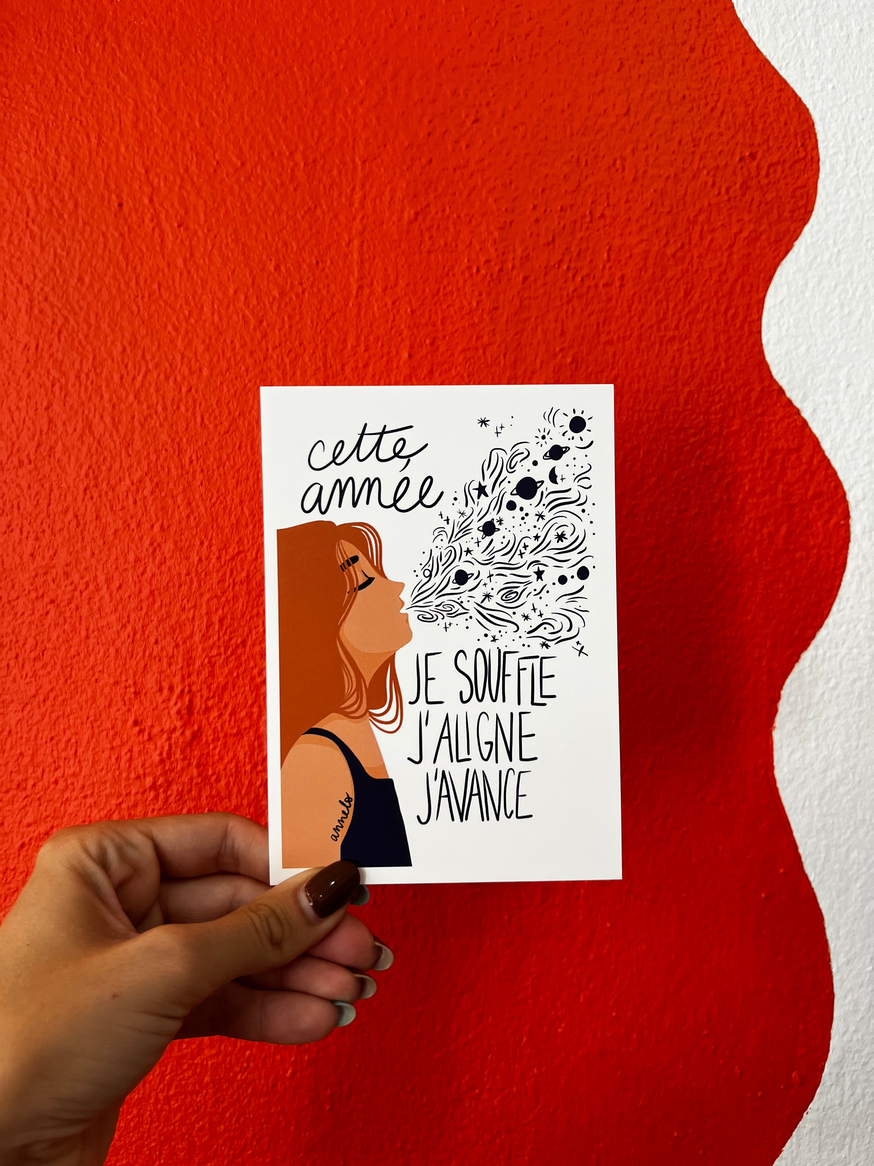 Carte postale j’aligne et j’avance