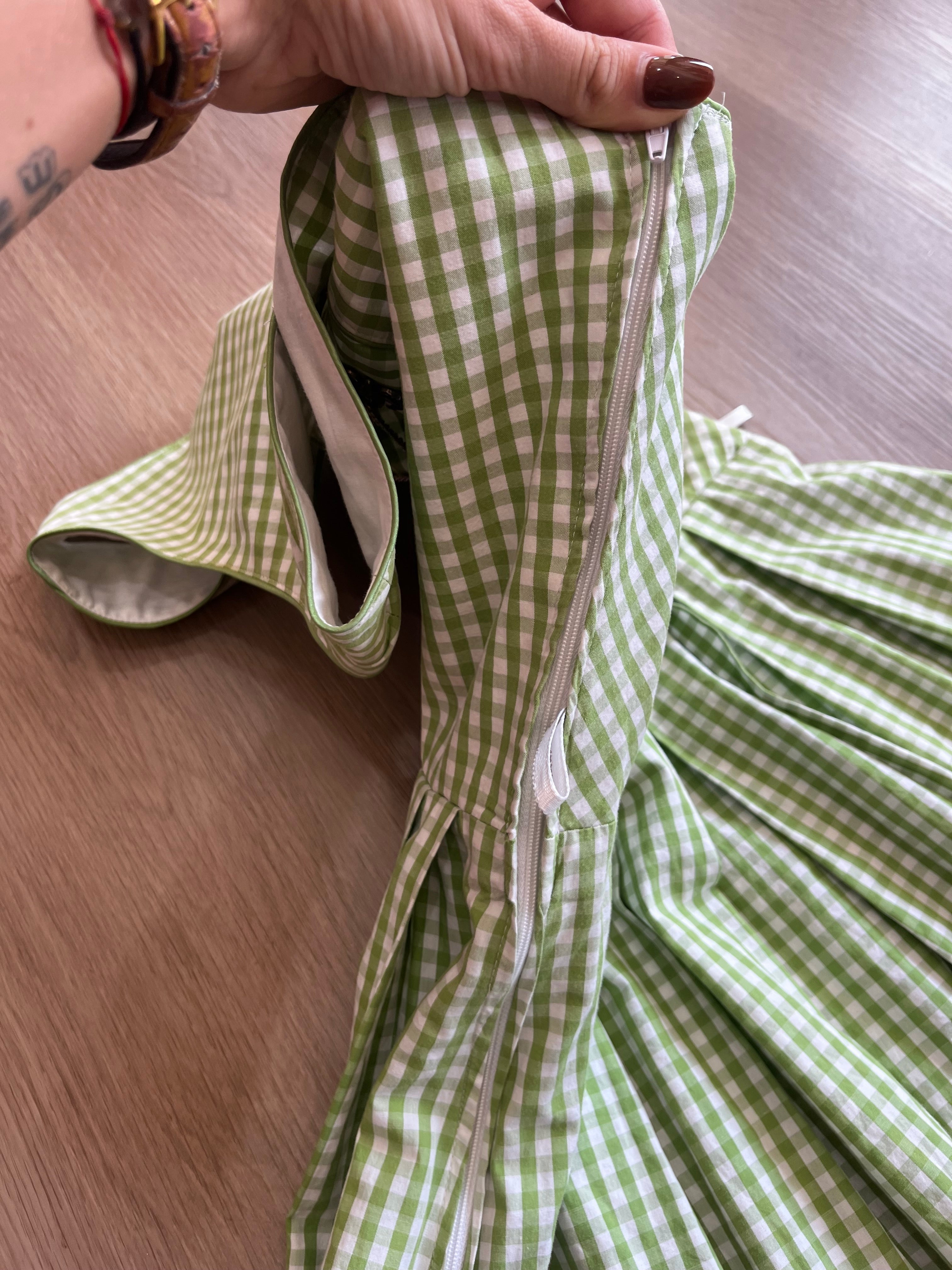 Robe Vichy verte autrichienne