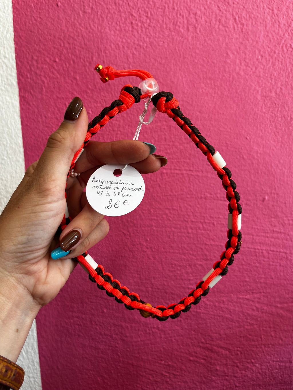 Collier antiparasitaire paracorde (42 à 48cm)