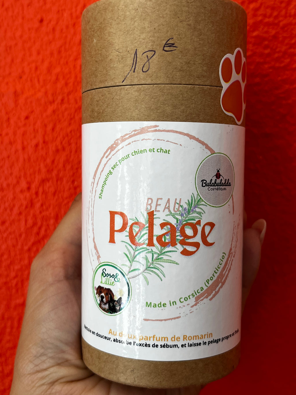 Shampoing sec pour chien&chat au romarin
