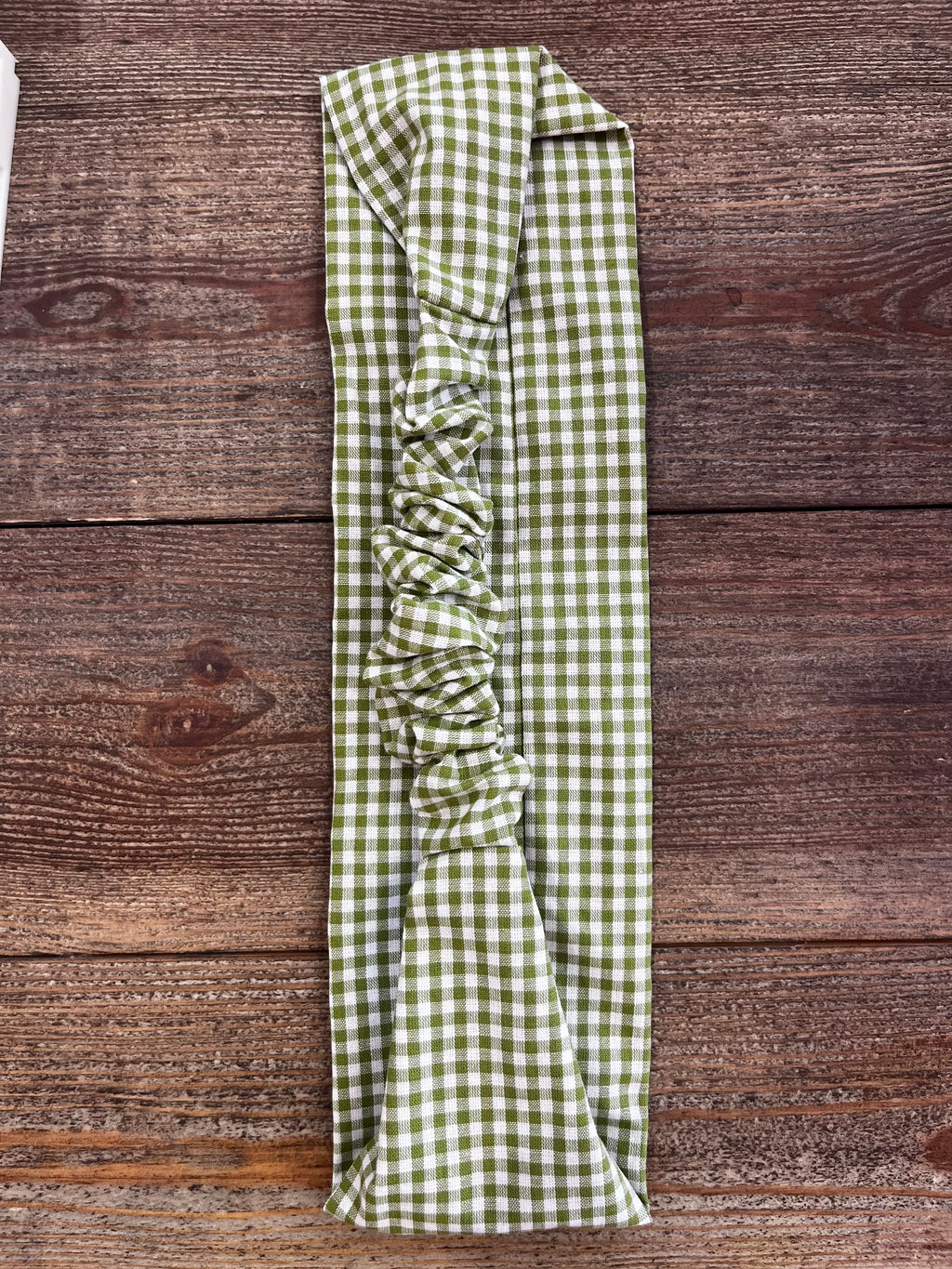 Bandeau élastique Vichy vert