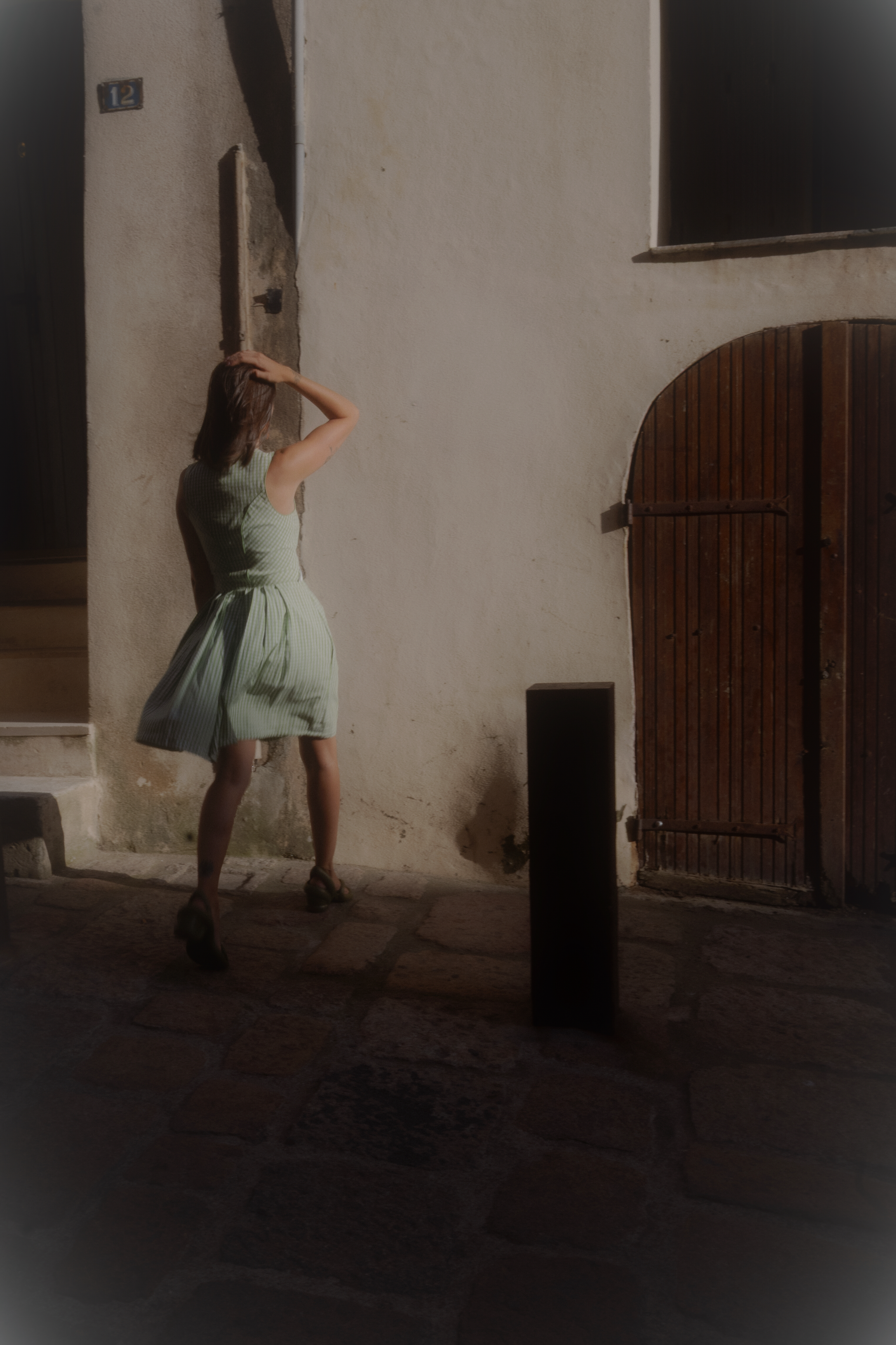 Robe Vichy verte autrichienne