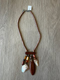 Collier vintage bois et perles