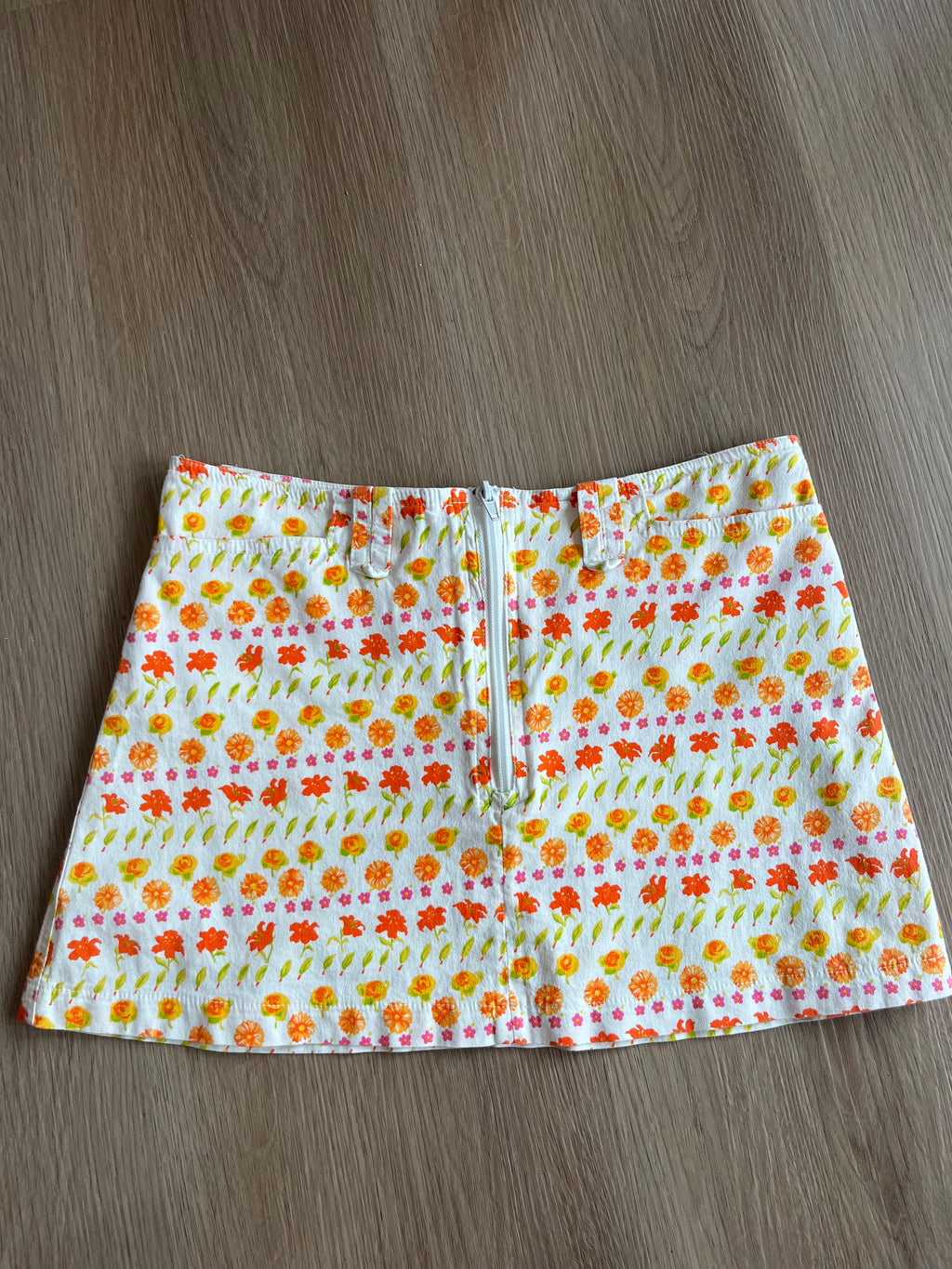 Mini jupe vintage à fleurs