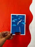 Carte postale plonger dans le verre