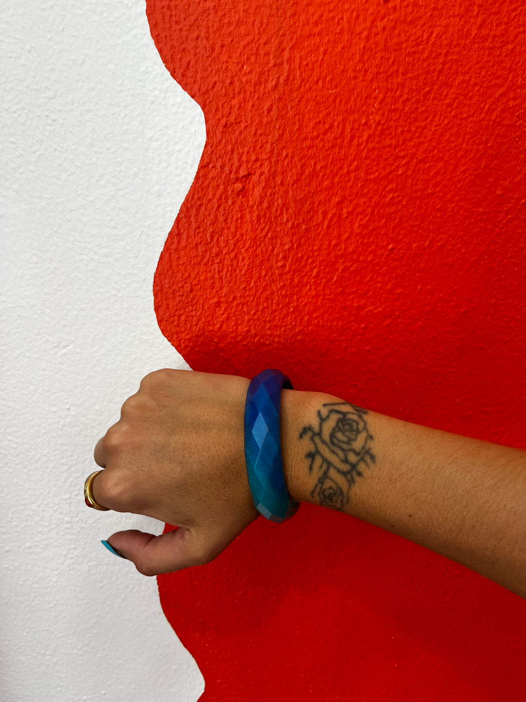 Bracelet large facetté