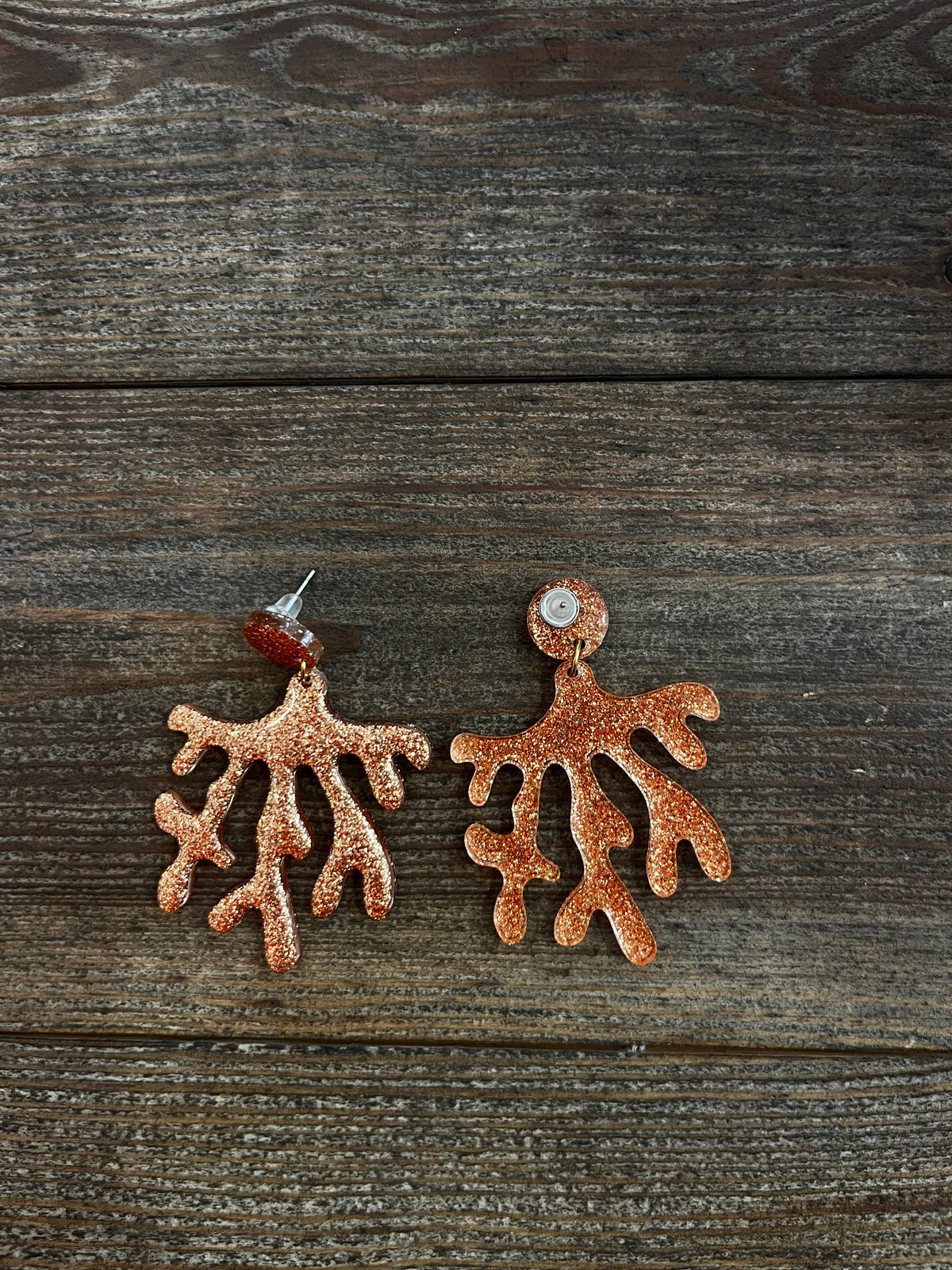 Boucle en résine corail XL