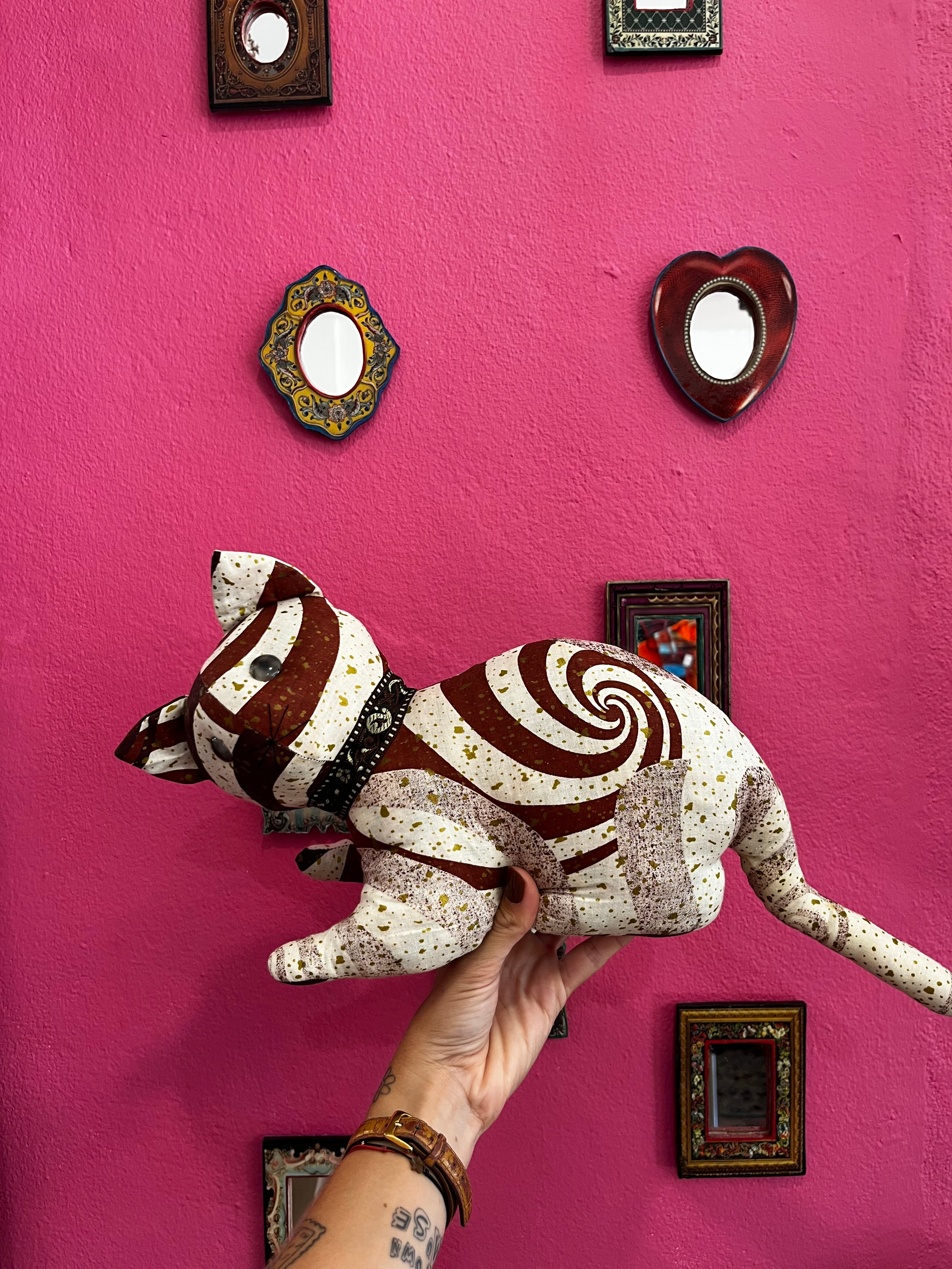 Peluche artisanale chat