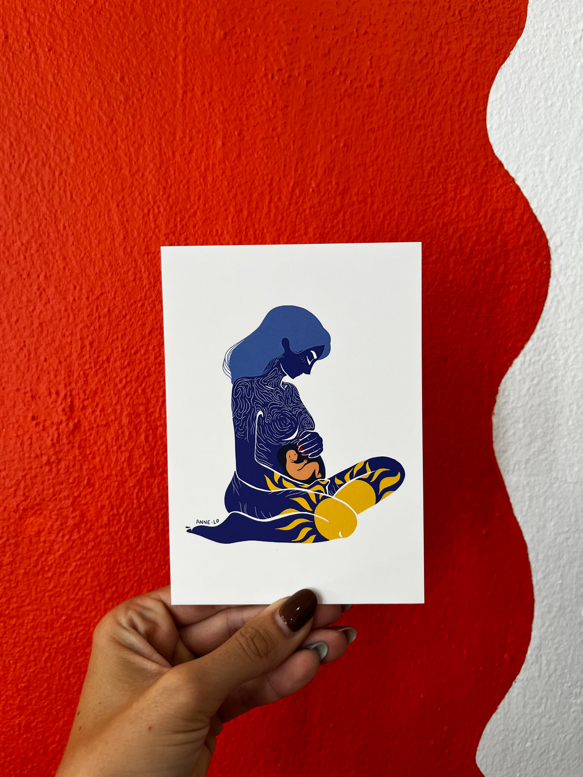 Carte postale femme enceinte