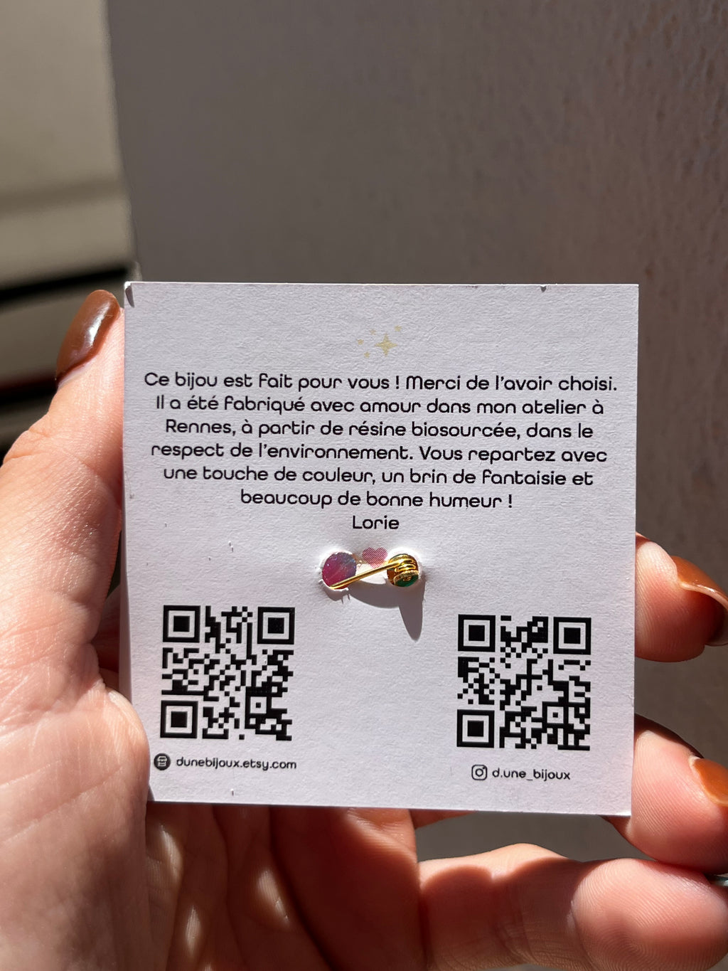 Broche cœur