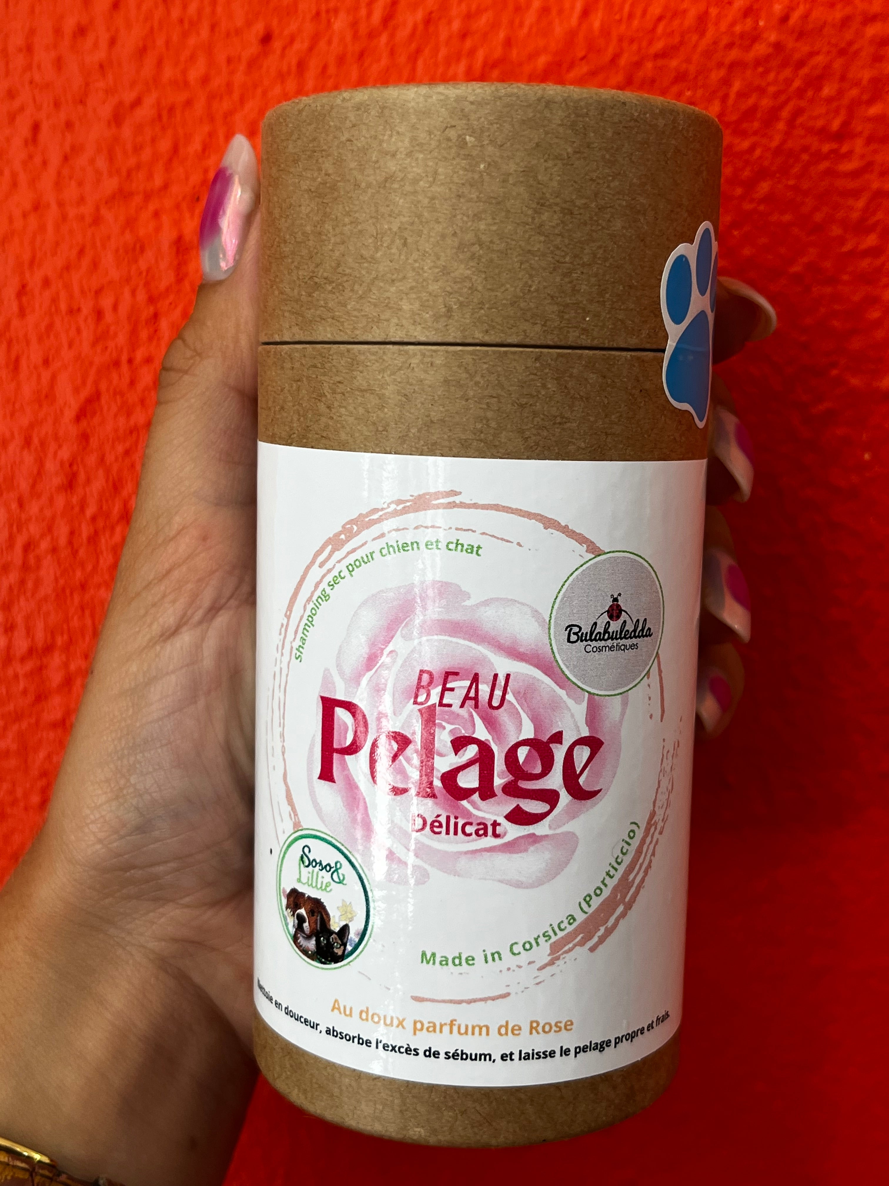 Shampoing sec pour chien&chat à la rose