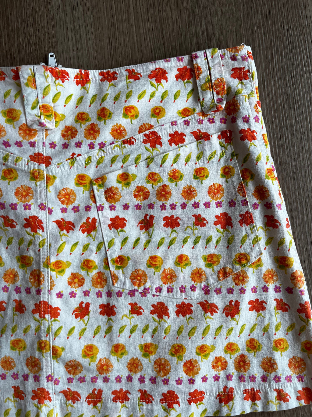 Mini jupe vintage à fleurs