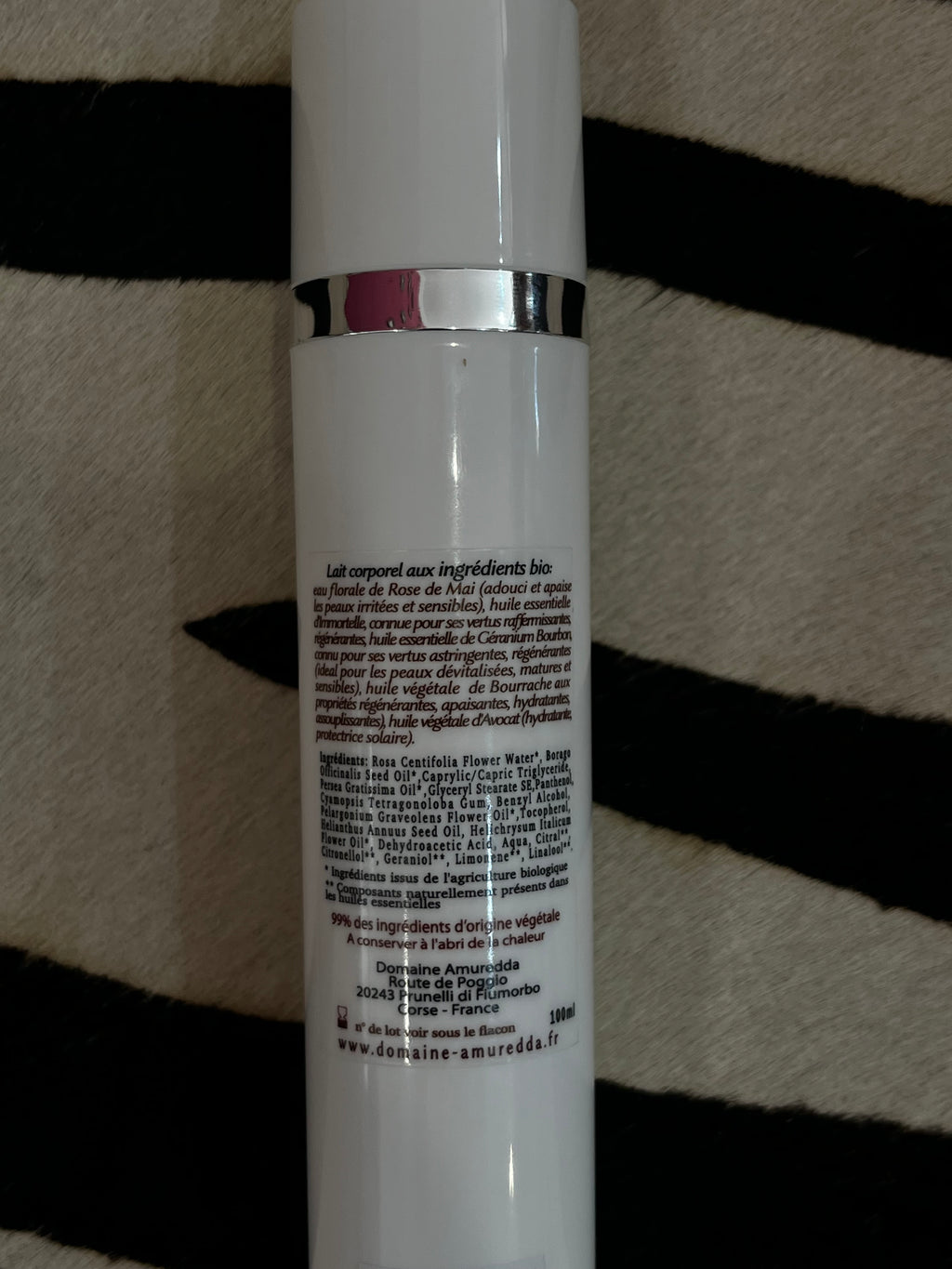 Lait corporel rose/immortelle