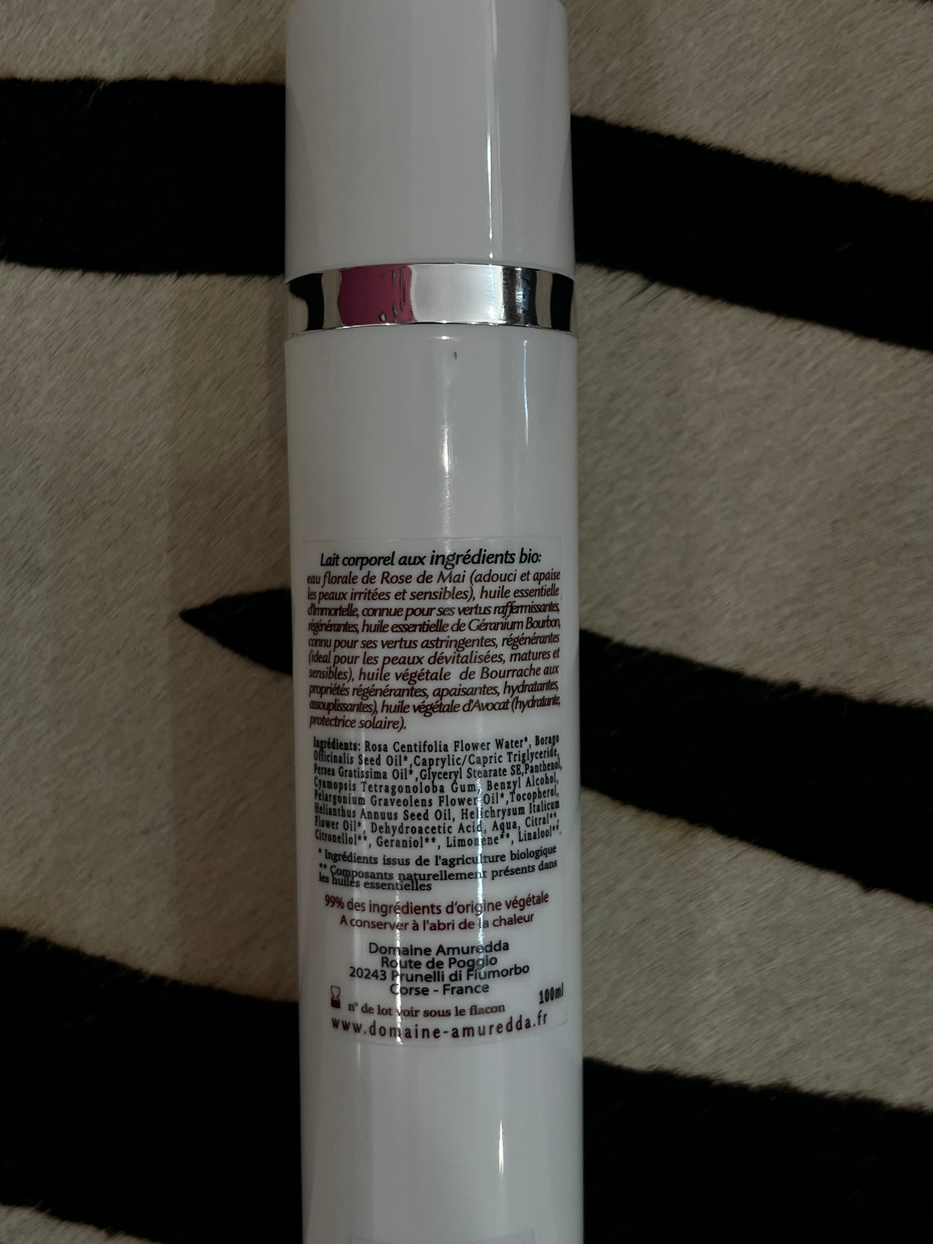 Lait corporel rose/immortelle