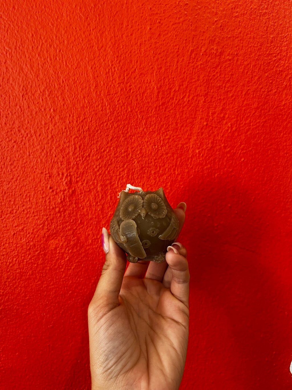 Bougie cire d’abeille gros hiboux