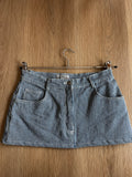 Mini jupe bleue a rayures vintage