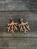 Boucle en résine corail XL