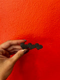 Barrette coeur noire en résine