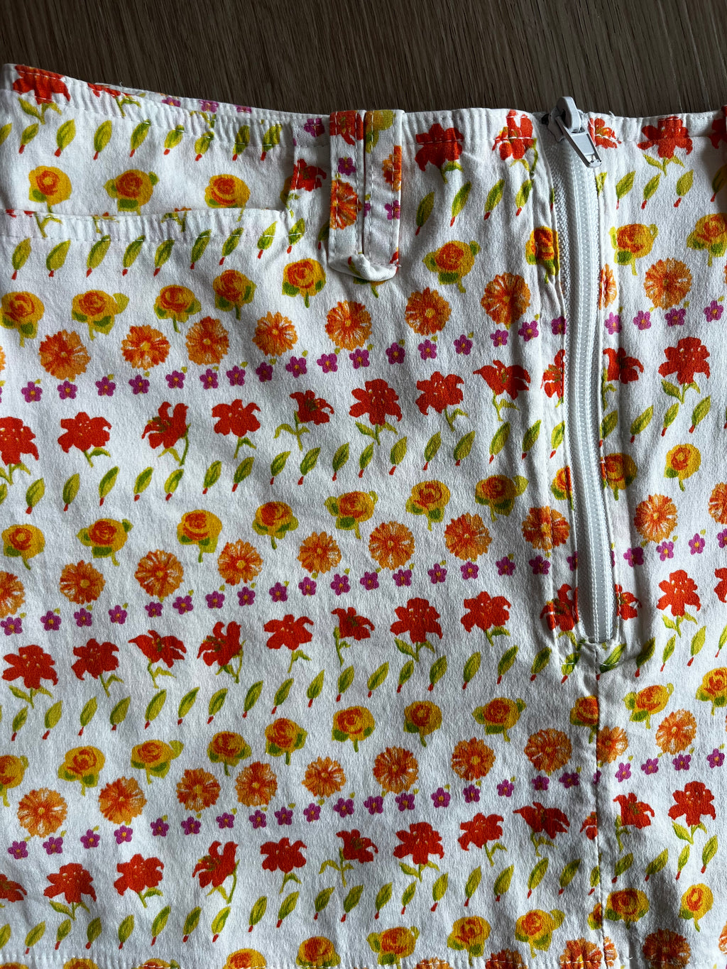 Mini jupe vintage à fleurs
